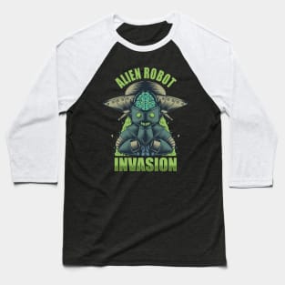 alien robot invasion Baseball T-Shirt